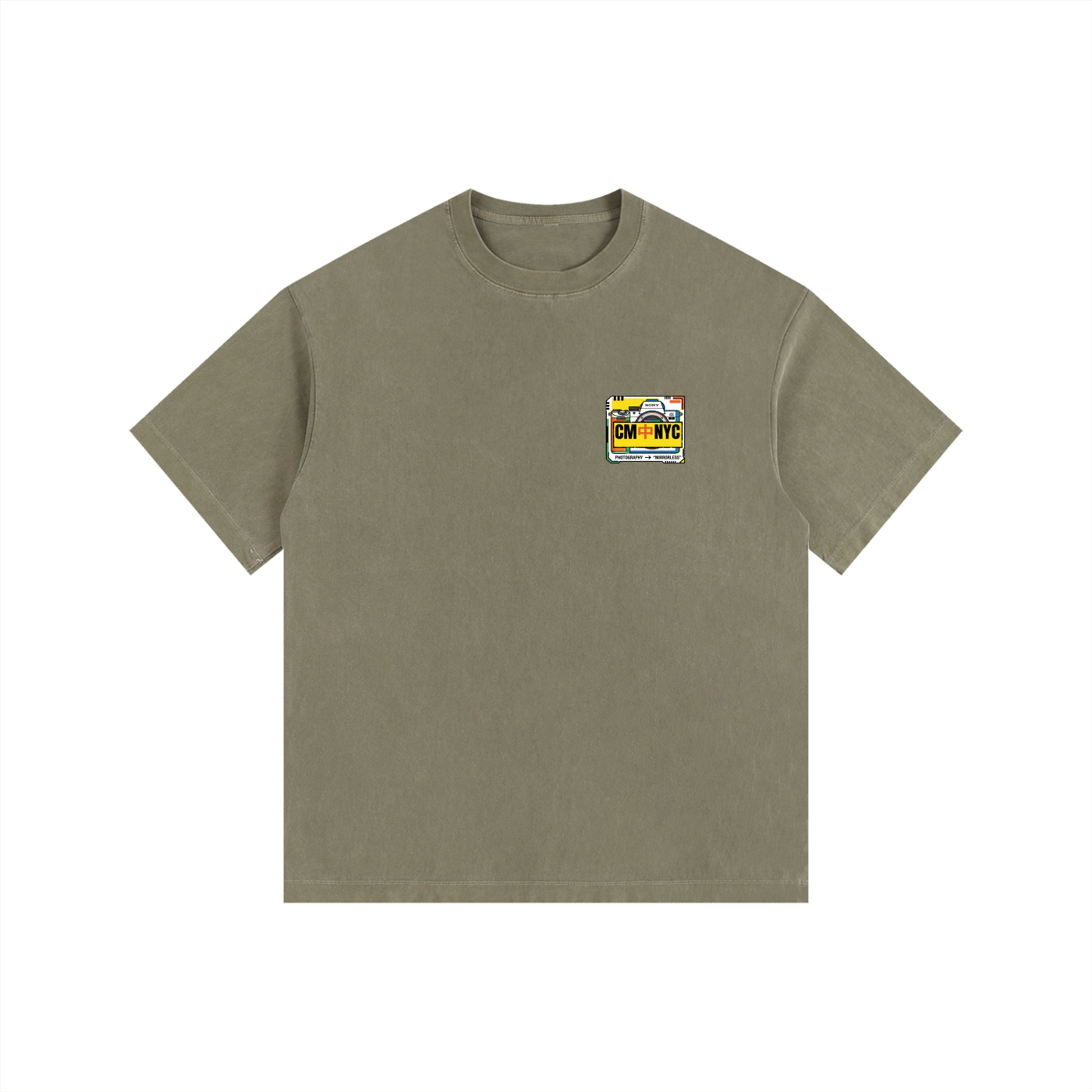 ///CB003 Vintage Washed Oversized Cotton T-Shirt