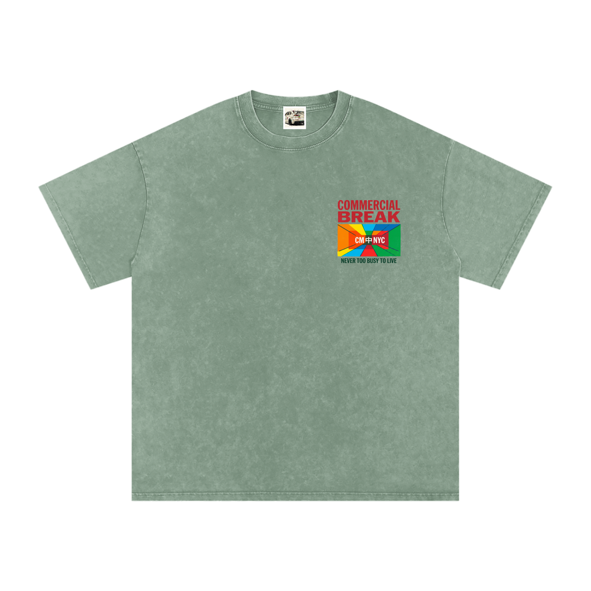 Visionary Snow Washed Oversized Cotton T-Shirt