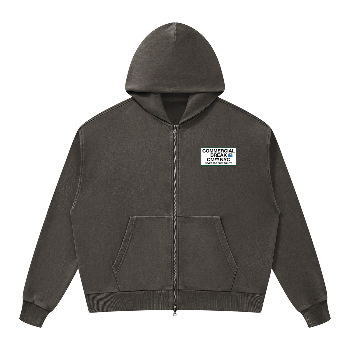 Workers' Mineral Wash Boxy Full Zip Hoodie