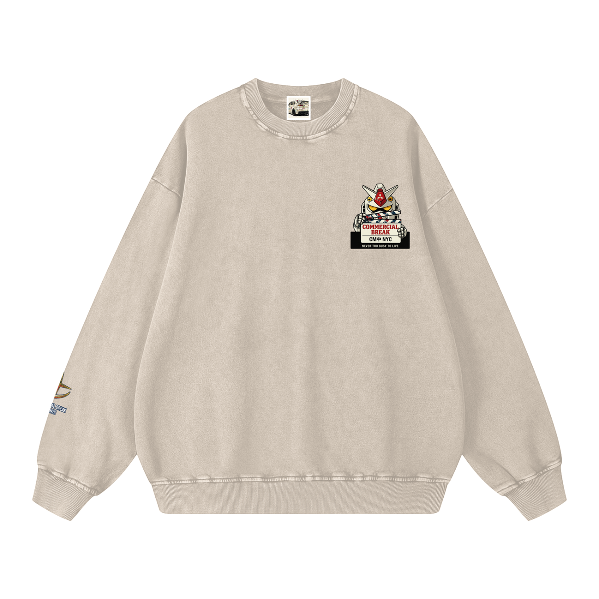 Mivec-78 Snow Washed Oversized Sweatshirt