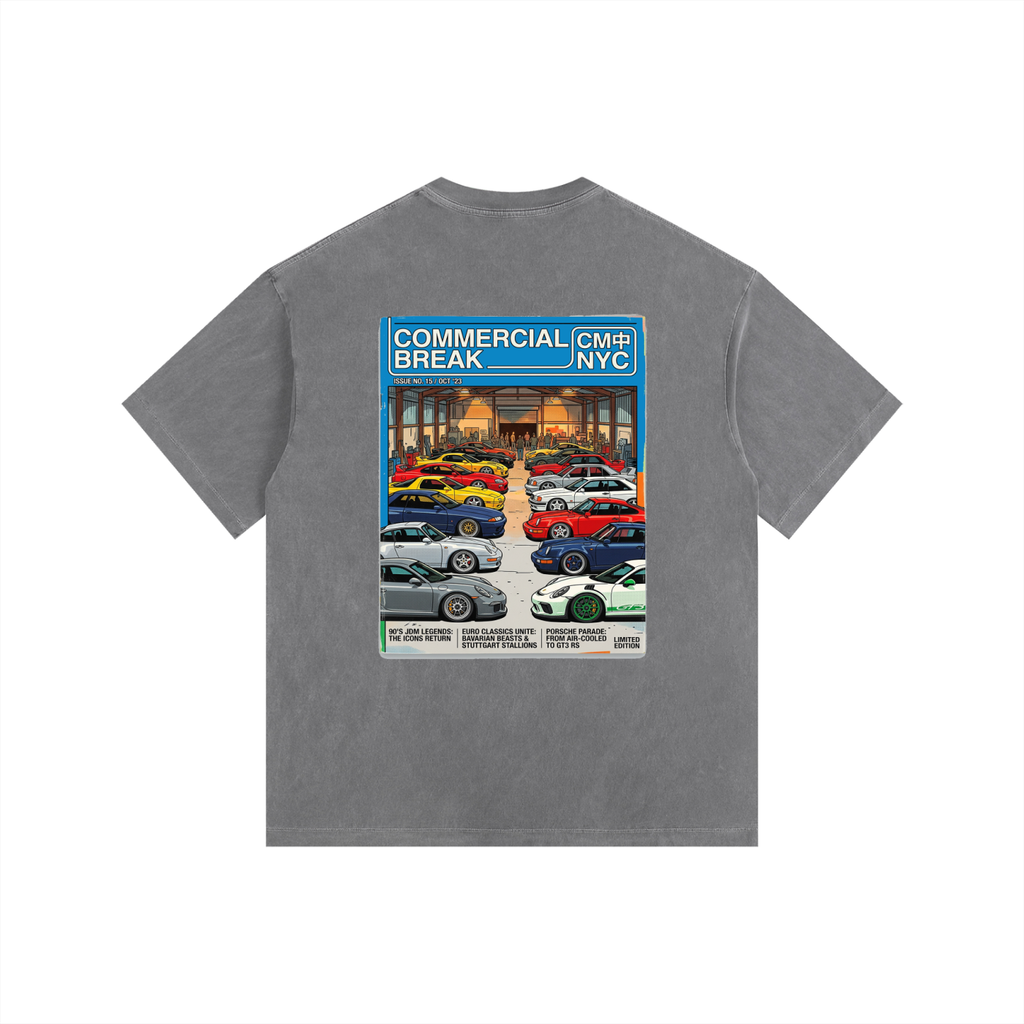 ///CB006 Vintage Washed Oversized Cotton T-Shirt