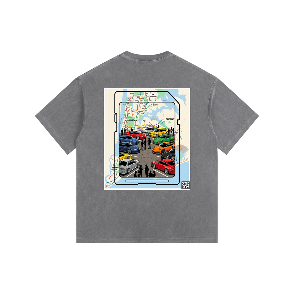 ///CB003 Vintage Washed Oversized Cotton T-Shirt