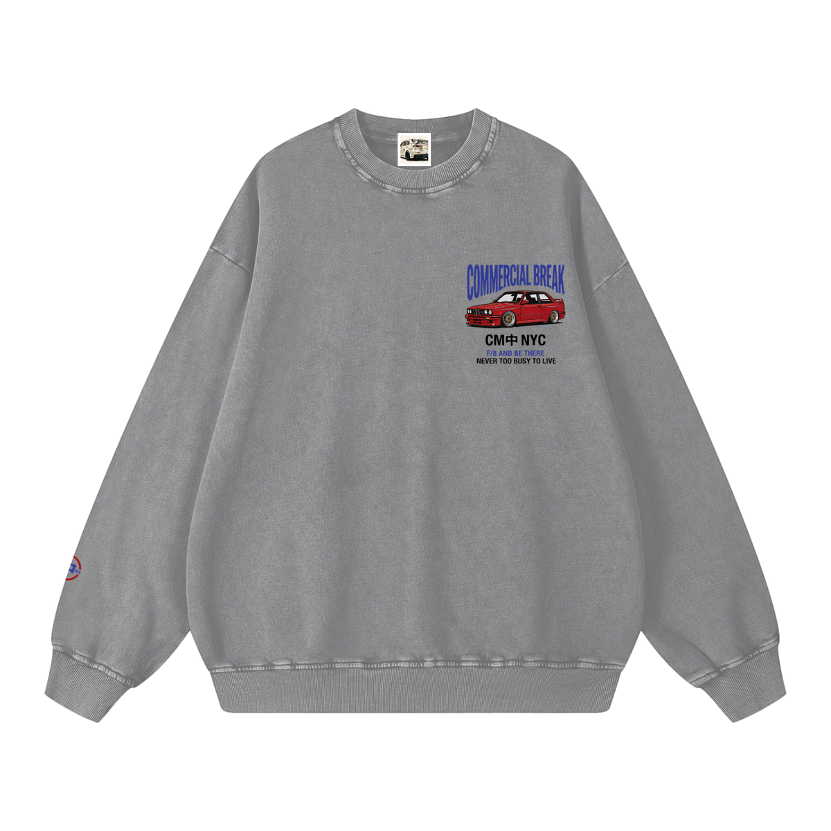 E30 Snow Washed Oversized Sweatshirt
