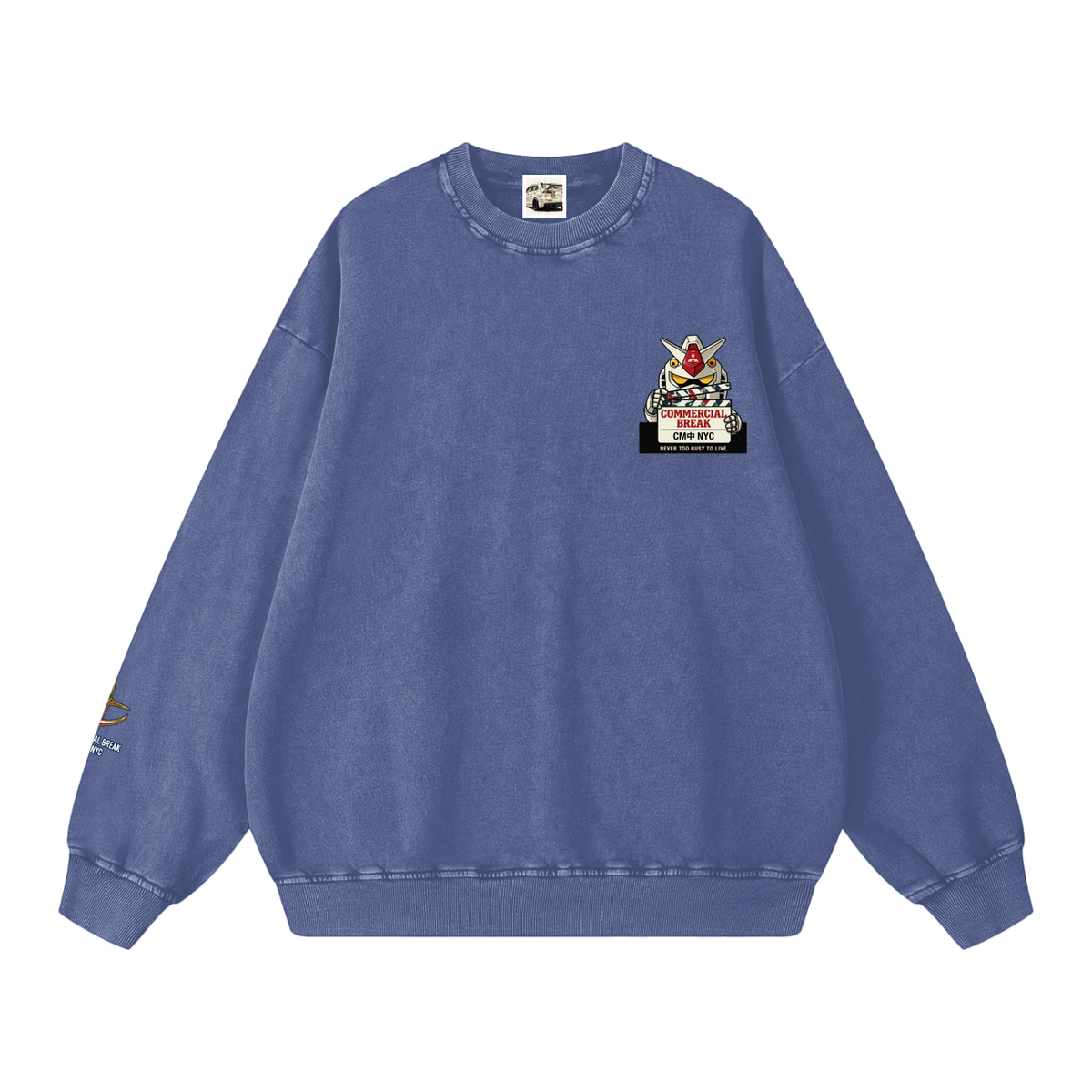 Mivec-78 Snow Washed Oversized Sweatshirt