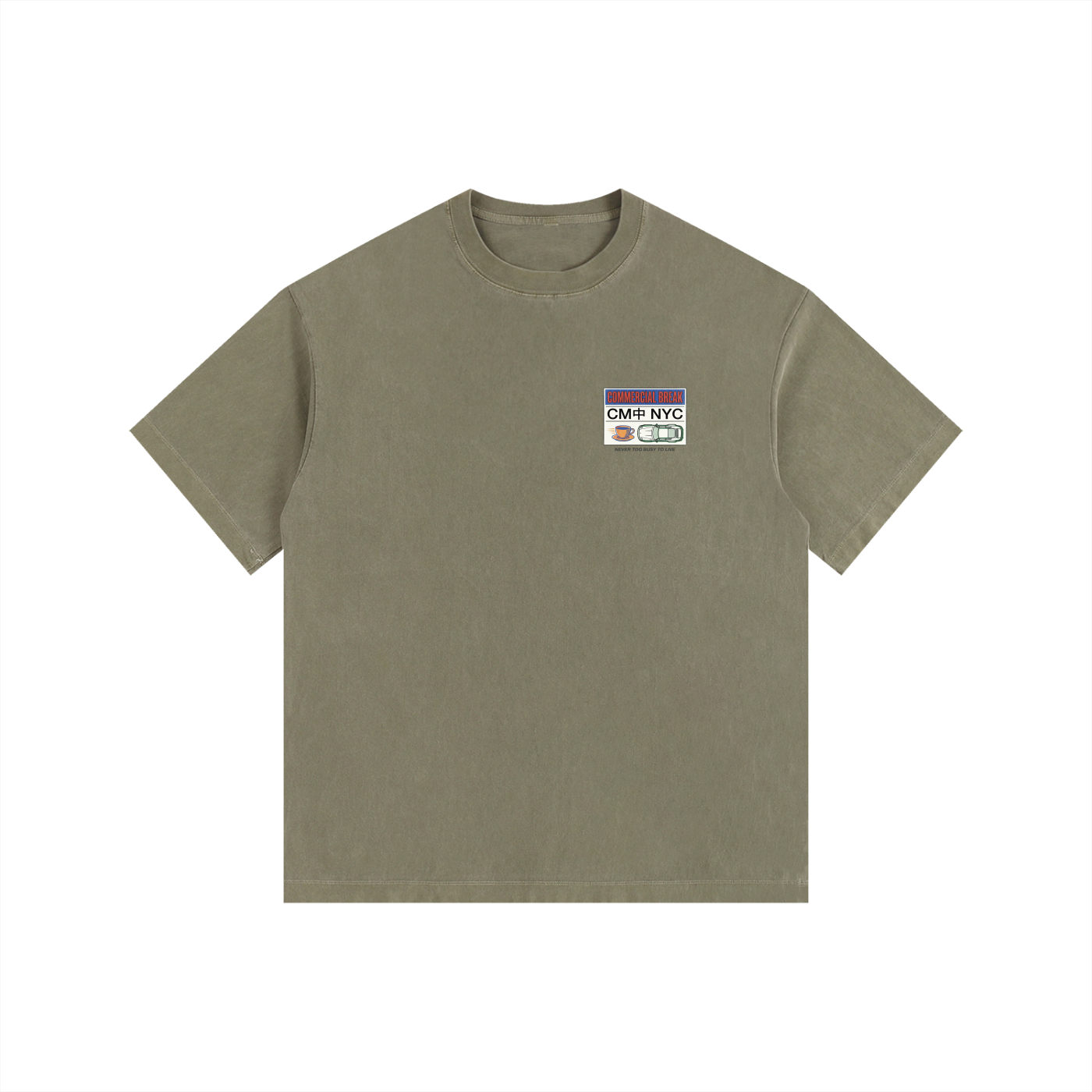 ///CB005 Vintage Washed Oversized Cotton T-Shirt