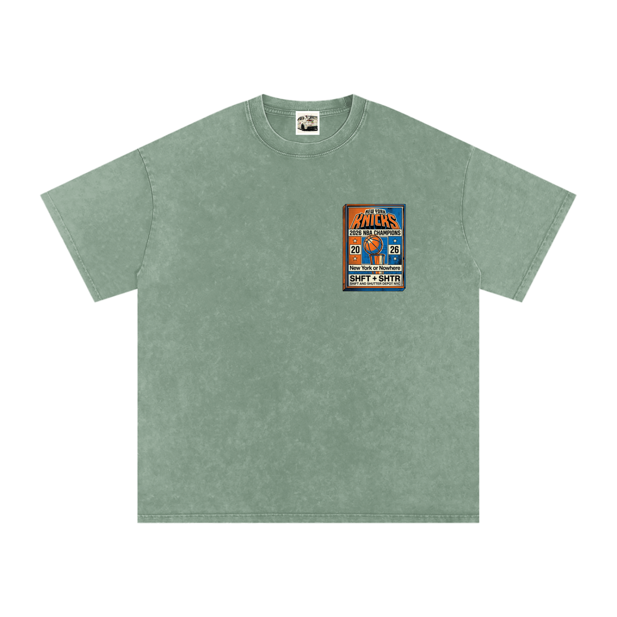 Bloom in the Garden Snow Washed Oversized Cotton T-Shirt