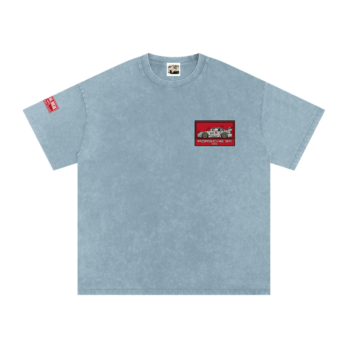 993 Mosaic Snow Washed Oversized Cotton T-Shirt