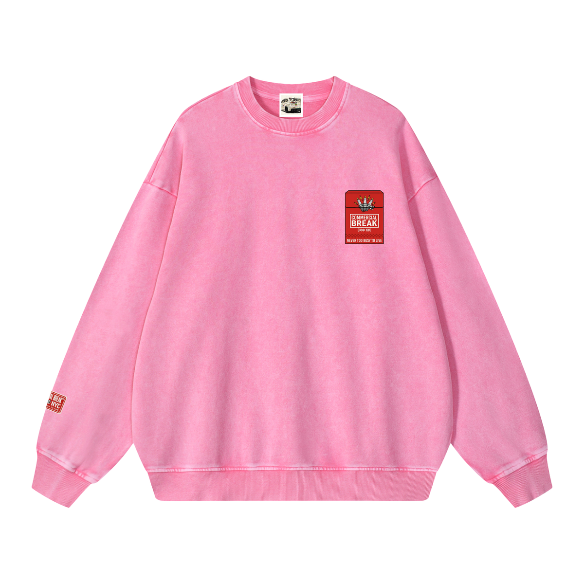 Extra Sparks Snow Washed Oversized Sweatshirt