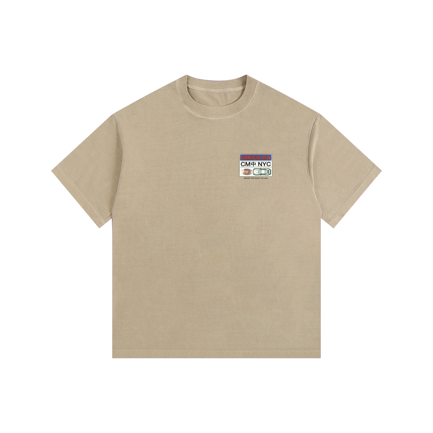 ///CB005 Vintage Washed Oversized Cotton T-Shirt