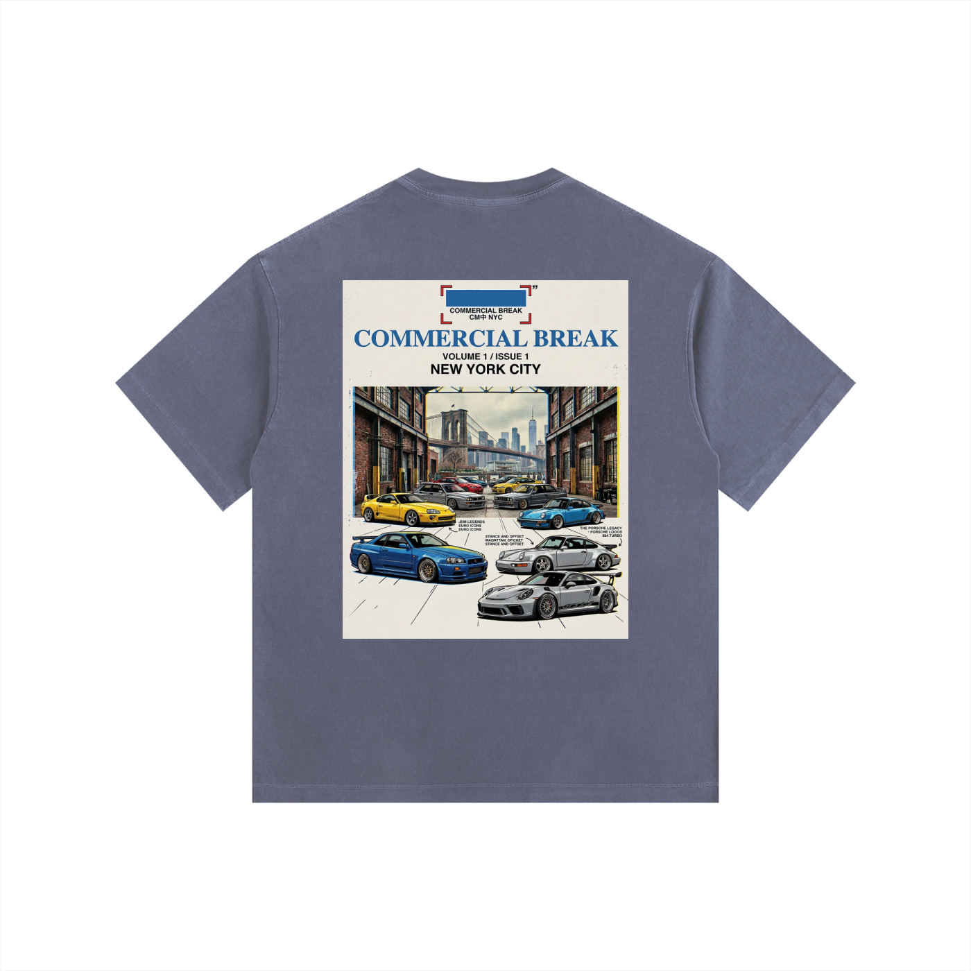 ///CB005 Vintage Washed Oversized Cotton T-Shirt