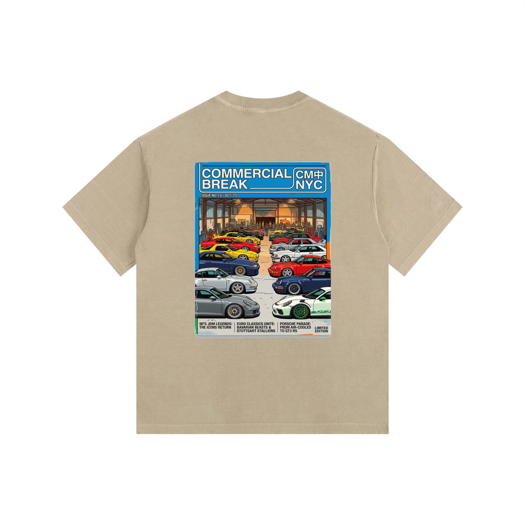 ///CB006 Vintage Washed Oversized Cotton T-Shirt