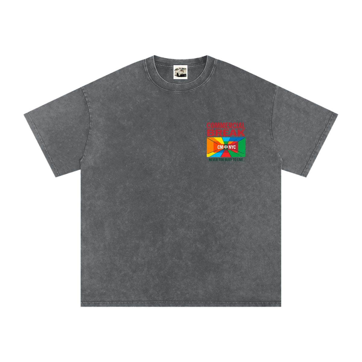 Visionary Snow Washed Oversized Cotton T-Shirt